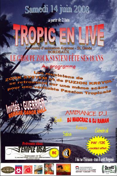 TROPIC EN LIVE